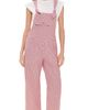 Denimist Denimist Tie Strap Relaxed Overalls Red Railroad Stripe - 1