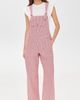 Denimist Denimist Tie Strap Relaxed Overalls Red Railroad Stripe - 2
