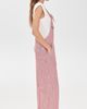 Denimist Denimist Tie Strap Relaxed Overalls Red Railroad Stripe - 4