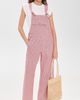 Denimist Denimist Tie Strap Relaxed Overalls Red Railroad Stripe - 5