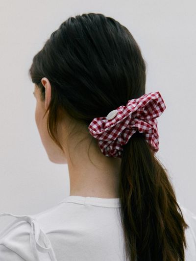 DEPOUND Check Scrunchie [RED]