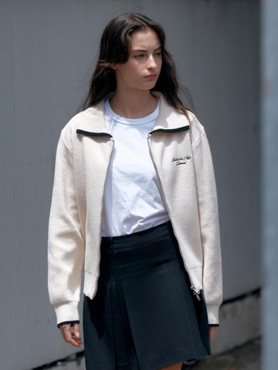 DEPOUND Collar Zip Up Cardigan