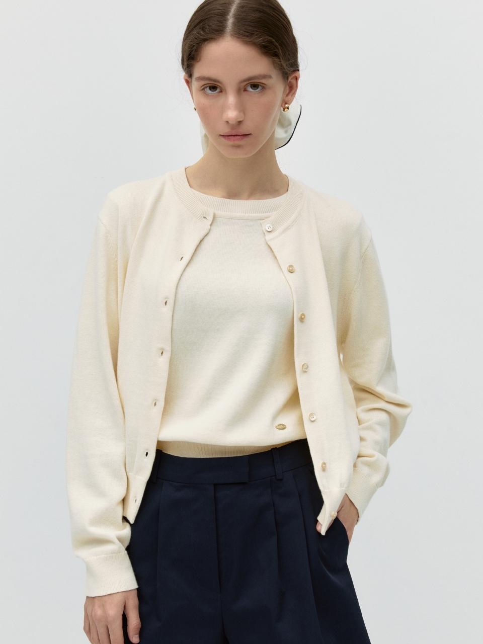 DEPOUND Cotton Cashmere Cardigan