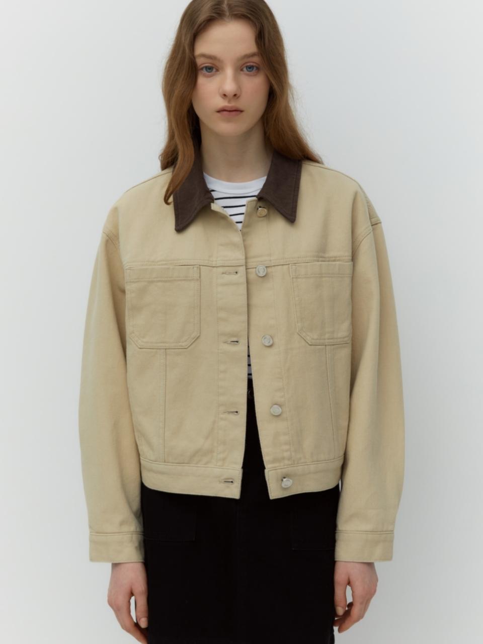 DEPOUND Denim Short Jacket (Beige)
