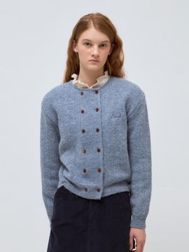 DEPOUND double alpaca cardigan - light blue