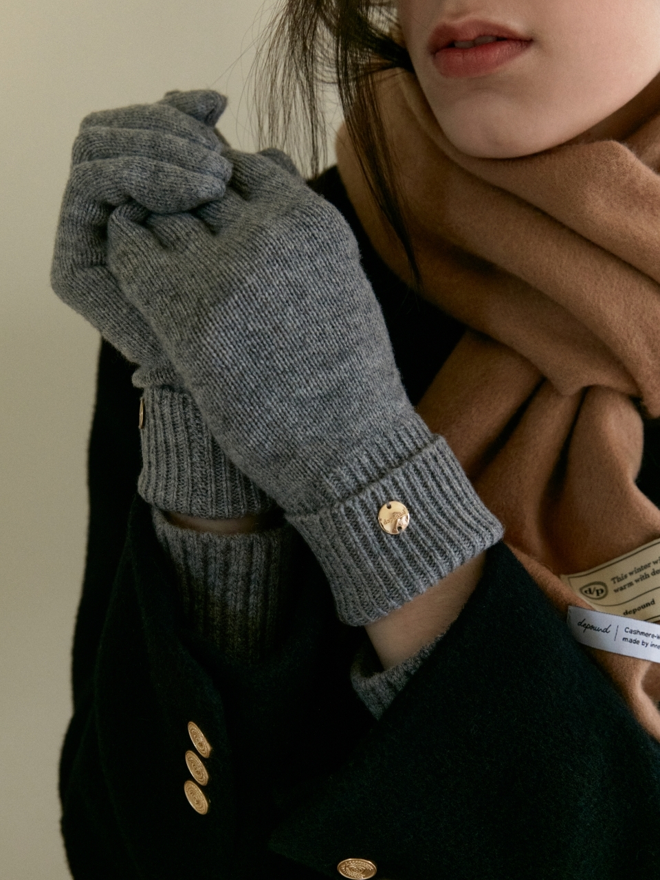 DEPOUND [Gift] Wool Knit Gloves_Gray