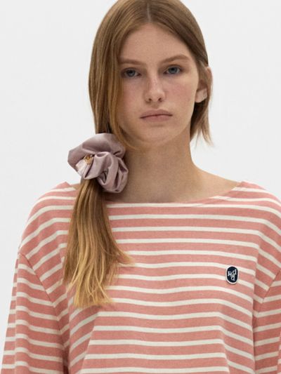 DEPOUND Heart Charm Scrunchie_Pink