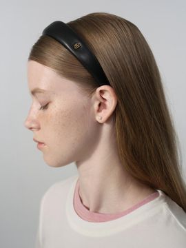 DEPOUND leather hairband (volume ver) - black (M)