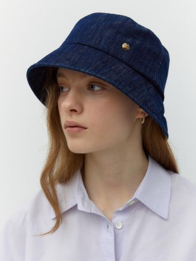 DEPOUND Linen Denim Washing Bucket Hat_Indigo