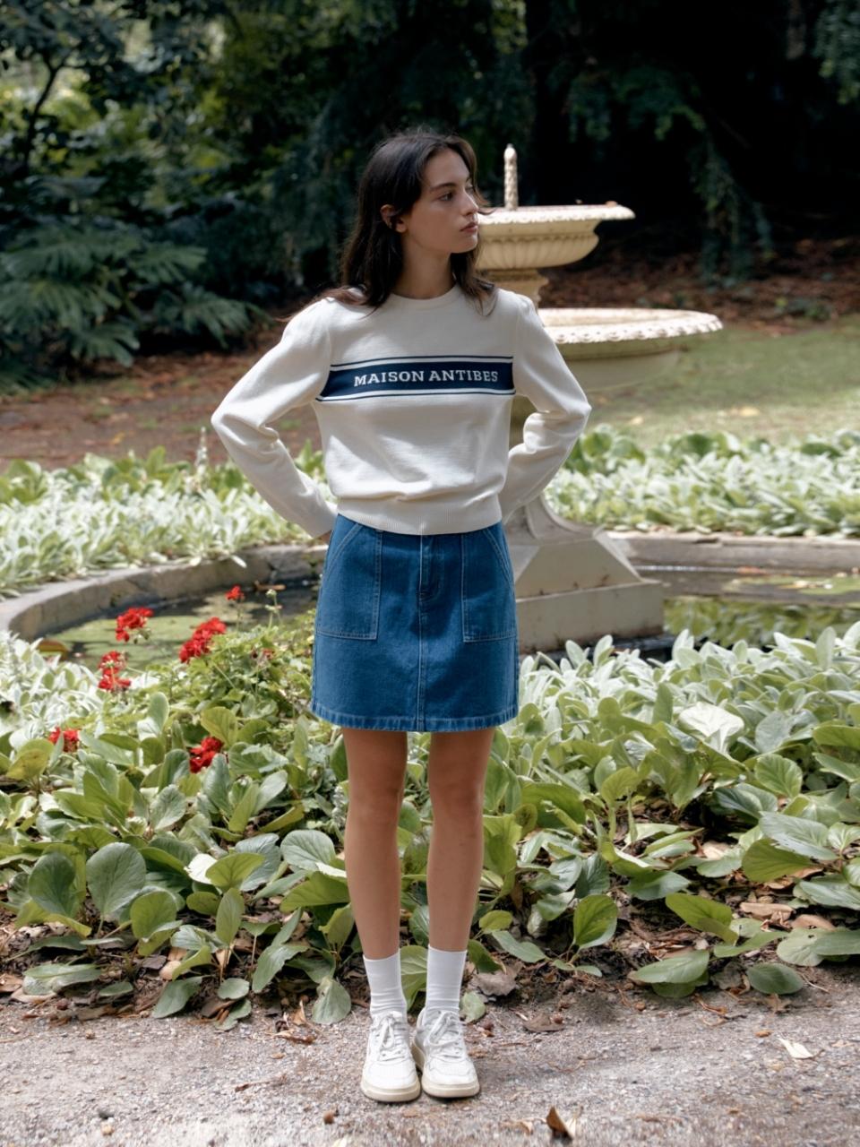 DEPOUND Mini Denim Skirt - Medium Blue