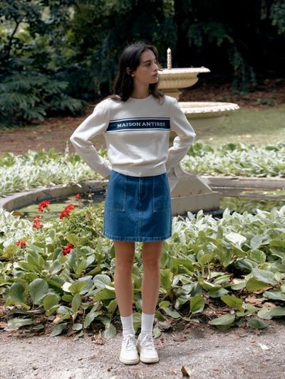 DEPOUND Mini Denim Skirt - Medium Blue
