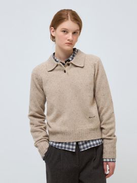 DEPOUND nep collar pullover - beige