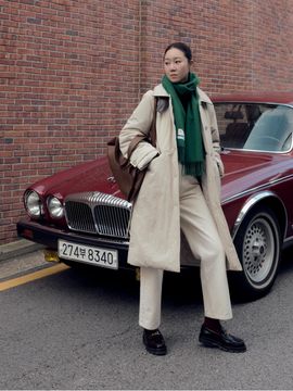 DEPOUND Padded Single-Breasted Tailored Coat [Beige]