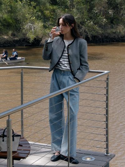 DEPOUND Pintuck Denim Pants (Light Blue)