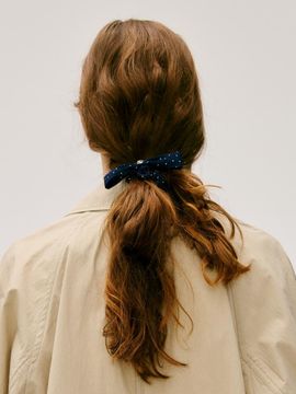 DEPOUND Ribbon Scrunchie [Navy]