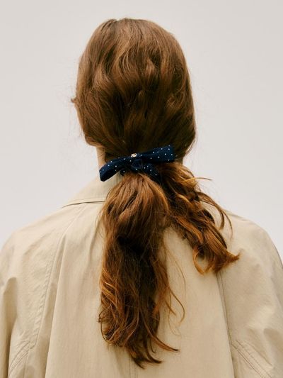 DEPOUND Ribbon Scrunchie [Navy]