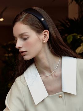 DEPOUND Satin Bold Hairband_Black (L)