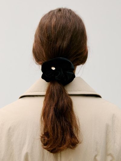 DEPOUND Soft Velvet Oversized Hair Scrunchie [Black]