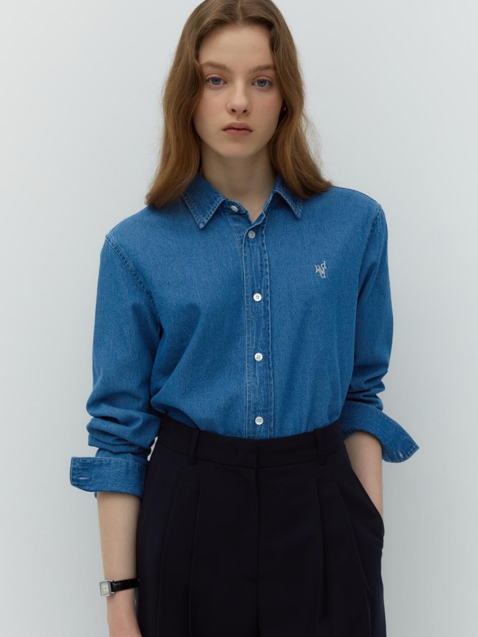 DEPOUND Standard Denim Shirts (Medium Blue)