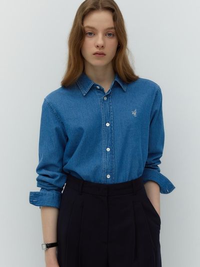 DEPOUND Standard Denim Shirts (Medium Blue)