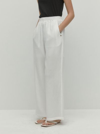 DEPOUND Wide Banding Pants_White