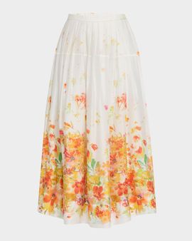 Derek Lam 10 Crosby Alexia Pleated Organza Maxi Skirt