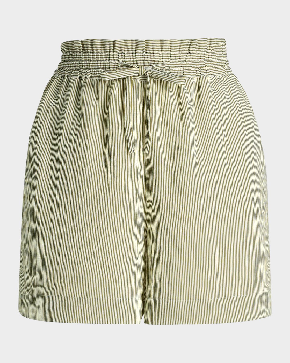 Derek Lam 10 Crosby Belen Striped Shirting Shorts