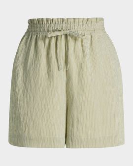Derek Lam 10 Crosby Belen Striped Shirting Shorts