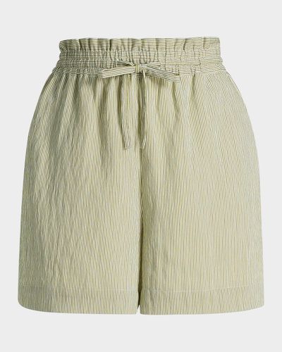 Derek Lam 10 Crosby Belen Striped Shirting Shorts