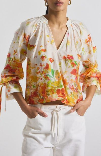 Derek Lam 10 Crosby Derek Lam 10 Crosby Milon Placed Floral Organza Top