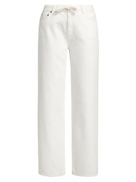 Derek Lam 10 Crosby Women's Dunn Crochet-Trim Wide-Leg Jeans