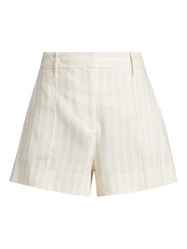 Derek Lam 10 Crosby Women's Freja Striped Stretch Linen Shorts