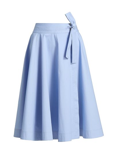 Derek Lam 10 Crosby Women's Sage Cotton-Twill Wrap Skirt