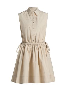 Derek Lam 10 Crosby Women's Tristan Cotton Poplin Drawstring Minidress