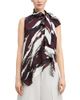 Derek Lam Derek Lam Alva Crepe de Chine High Neck Asymmetric Top - 1