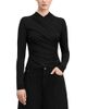 Derek Lam Derek Lam Isaiah Draped Long Sleeve Wrap Top - 1