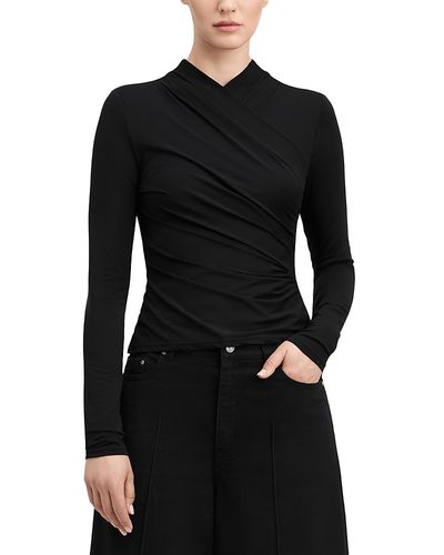 Derek Lam Derek Lam Isaiah Draped Long Sleeve Wrap Top