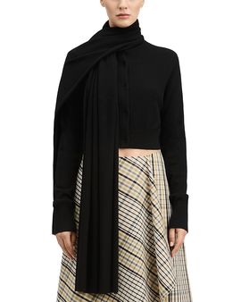 Derek Lam Derek Lam Tina Wool & Cashmere Scarf Neck Cardigan