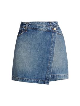 Derek Lam Women's Ana Denim Asymmetric Miniskirt