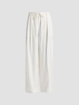 Derek Lam Women's Archer Twill Wide-Leg Self-Belt Pants