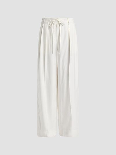 Derek Lam Women's Archer Twill Wide-Leg Self-Belt Pants