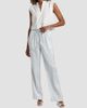 Derek Lam Women's Aurely Striped Satin Wide-Leg Pants - 2