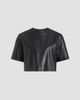 Derek Lam Women's Billie Paper Leather Short Sleeve Crop Top - 6