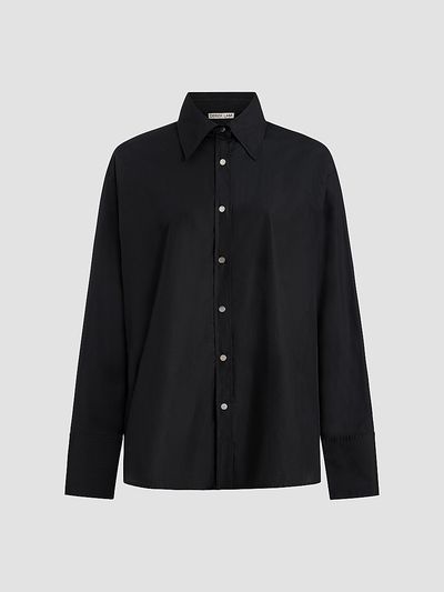 Derek Lam Women's Carine Snap-Detail Cotton Poplin Shirt