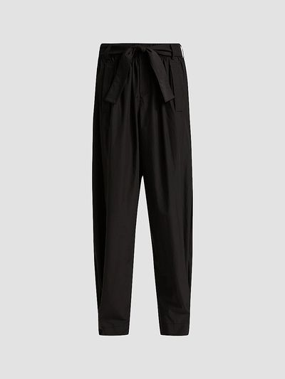 Derek Lam Women's Connor Cotton-Poplin Tapered Self-Belt Pants