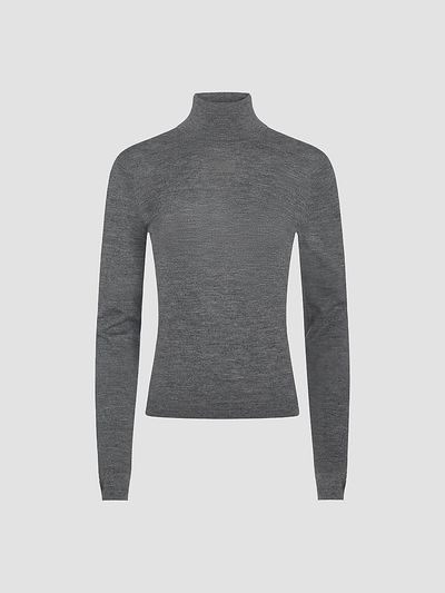 Derek Lam Women's David Mercerized Wool-Cashmere Turtleneck Top