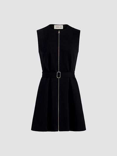 Derek Lam Women's Deeda Ponte Zip-Front Mini Dress