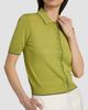 Derek Lam Women's Dorella Featherweight Silk-Cotton Polo Top - 6