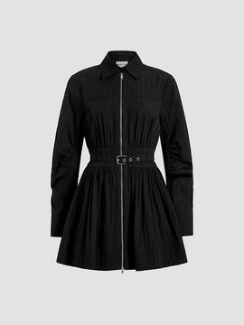 Derek Lam Women's Ethan Crinkle Cotton-Nylon Mini Dress