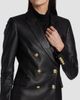 Derek Lam Women's Franklin Double-Breasted Leather Jacket - 6